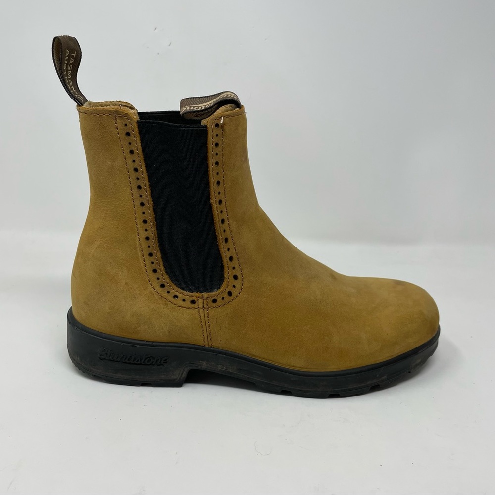 Blundstone 1446 Womens High Top Brogue Chelsea Boots Crazy Horse Tan AU 6 US 9